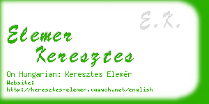 elemer keresztes business card